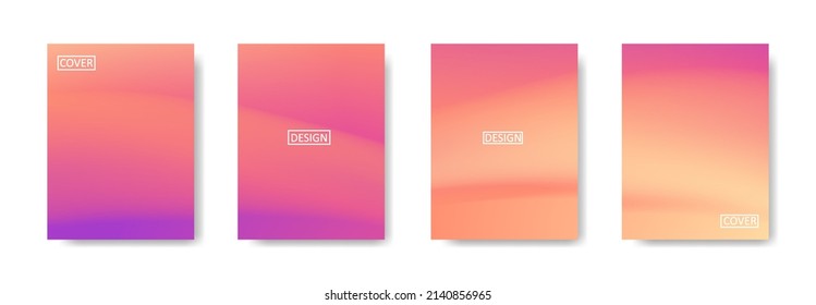 set of abstract background with beautiful gradation color, colorful background for poster flyer banner backdrop.vertical banner.cool fluid background vector illustration
