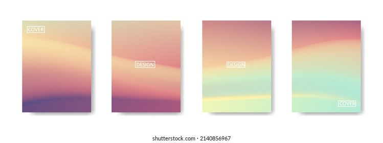 set of abstract background with beautiful gradation color, colorful background for poster flyer banner backdrop.vertical banner.cool fluid background vector illustration