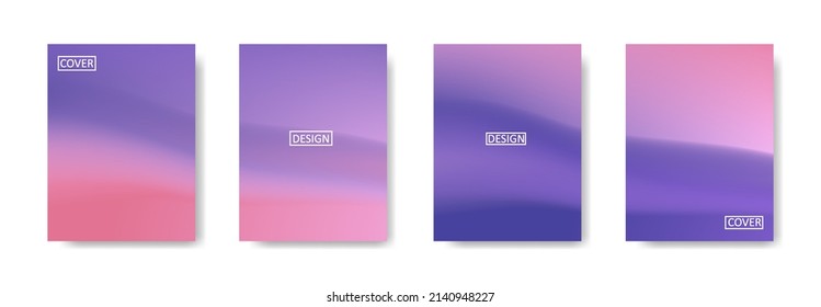 set of abstract background with beautiful gradation color, colorful background for poster flyer banner backdrop.vertical banner.cool fluid background vector illustration