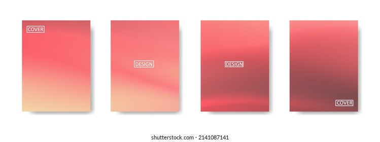 set of abstract background with beautiful gradation color, colorful background for poster flyer banner backdrop.vertical banner.cool fluid background vector illustration
