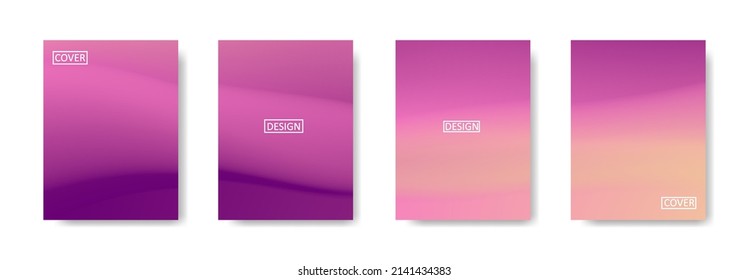 Set of abstract background with beautiful gradation color, colorful background for poster flyer banner backdrop.vertical banner.cool fluid background vector illustration