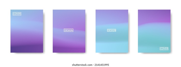 Set of abstract background with beautiful gradation color, colorful background for poster flyer banner backdrop.vertical banner.cool fluid background vector illustration
