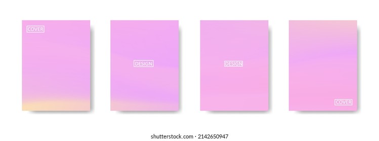 set of abstract background with beautiful gradation color, colorful background for poster flyer banner backdrop.vertical banner.cool fluid background vector illustration