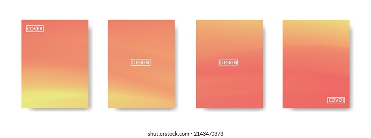 set of abstract background with beautiful gradation color, colorful background for poster flyer banner backdrop.vertical banner.cool fluid background vector illustration