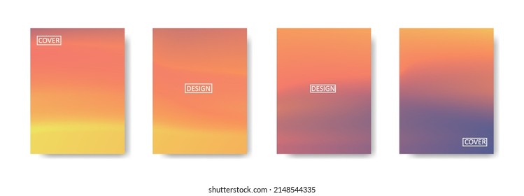 Set of abstract background with beautiful gradation color, colorful background for poster flyer banner backdrop.vertical banner.cool fluid background vector illustration