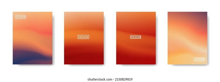 Conjunto de fondo abstracto con un hermoso color de gradación, fondo colorido para el fondo del cartel del volante del afiche.banner vertical.cool fondo del fluido ilustración vectorial
