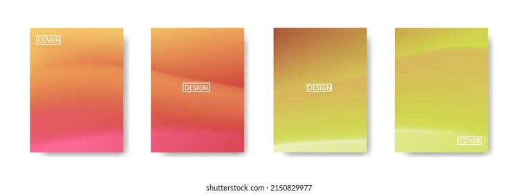 Conjunto de fondo abstracto con un hermoso color de gradación, fondo colorido para el fondo del cartel del volante del afiche.banner vertical.cool fondo del fluido ilustración vectorial
