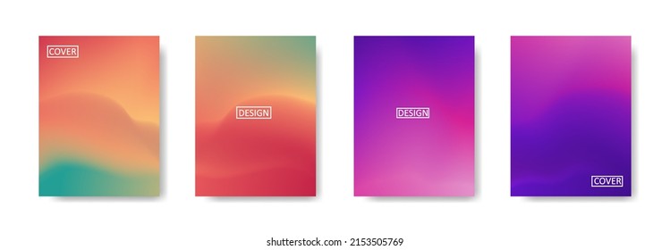 Set of abstract background with beautiful gradation color, colorful background for poster flyer banner backdrop.vertical banner.cool fluid background vector illustration