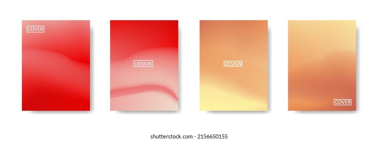 Set of abstract background with beautiful gradation color, colorful background for poster flyer banner backdrop.vertical banner.cool fluid background vector illustration