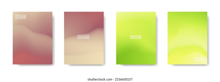 Set of abstract background with beautiful gradation color, colorful background for poster flyer banner backdrop.vertical banner.cool fluid background vector illustration
