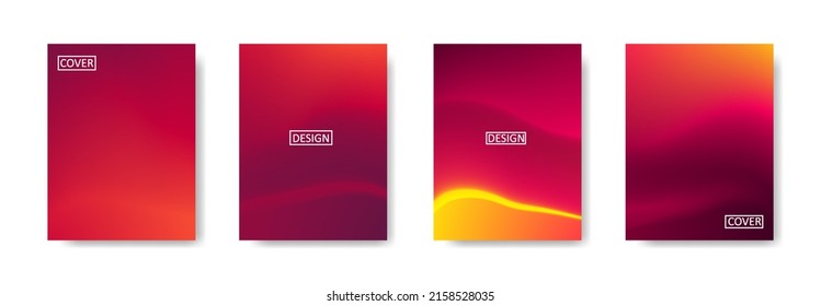 Conjunto de fondo abstracto con un hermoso color de gradación, fondo colorido para el fondo del cartel del volante del afiche.banner vertical.cool fondo del fluido ilustración vectorial