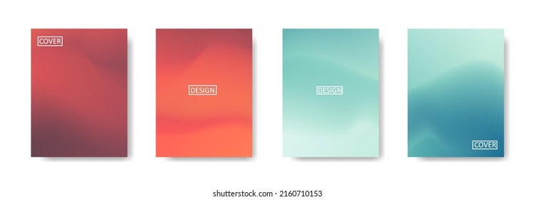 Set of abstract background with beautiful gradation color, colorful background for poster flyer banner backdrop.vertical banner.cool fluid background vector illustration