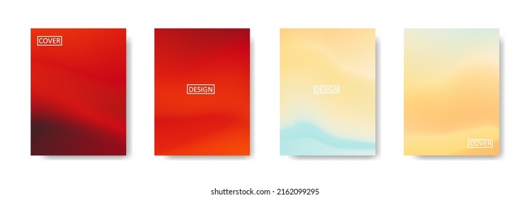 Set of abstract background with beautiful gradation color, colorful background for poster flyer banner backdrop.vertical banner.cool fluid background vector illustration