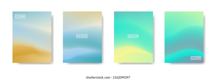 Set of abstract background with beautiful gradation color, colorful background for poster flyer banner backdrop.vertical banner.cool fluid background vector illustration