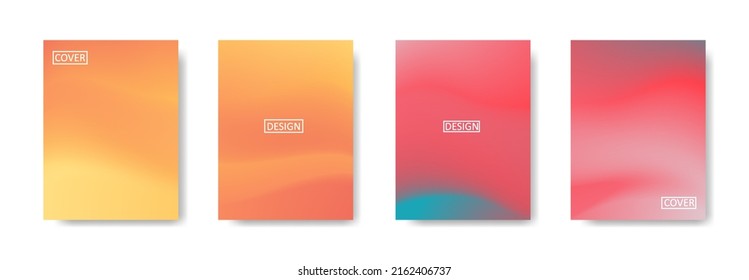 Conjunto de fondo abstracto con un hermoso color de gradación, fondo colorido para el fondo del cartel del volante del afiche.banner vertical.cool fondo del fluido ilustración vectorial