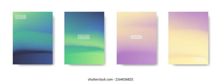 Set of abstract background with beautiful gradation color, colorful background for poster flyer banner backdrop.vertical banner.cool fluid background vector illustration