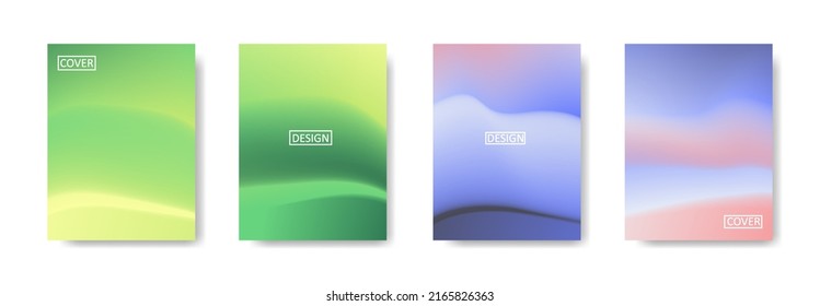 Conjunto de fondo abstracto con un hermoso color de gradación, fondo colorido para el fondo del cartel del volante del afiche.banner vertical.cool fondo del fluido ilustración vectorial