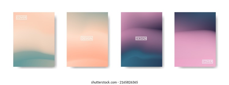 Conjunto de fondo abstracto con un hermoso color de gradación, fondo colorido para el fondo del cartel del volante del afiche.banner vertical.cool fondo del fluido ilustración vectorial