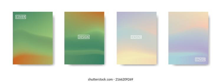 Set of abstract background with beautiful gradation color, colorful background for poster flyer banner backdrop.vertical banner.cool fluid background vector illustration
