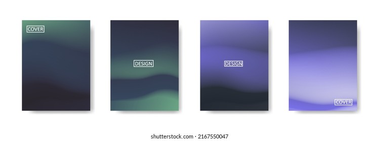 Conjunto de fondo abstracto con un hermoso color de gradación, fondo colorido para el fondo del cartel del volante del afiche.banner vertical.cool fondo del fluido ilustración vectorial