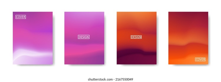 Conjunto de fondo abstracto con un hermoso color de gradación, fondo colorido para el fondo del cartel del volante del afiche.banner vertical.cool fondo del fluido ilustración vectorial