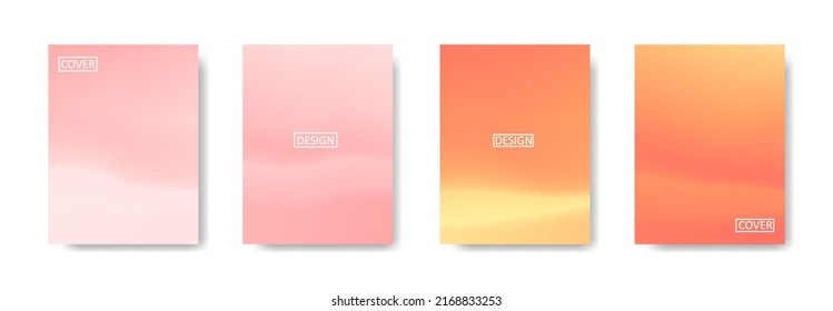 Conjunto de fondo abstracto con un hermoso color de gradación, fondo colorido para el fondo del cartel del volante del afiche.banner vertical.cool fondo del fluido ilustración vectorial