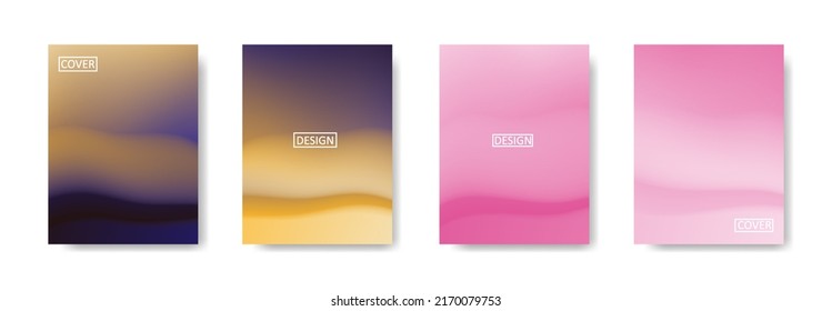 Set of abstract background with beautiful gradation color, colorful background for poster flyer banner backdrop.vertical banner.cool fluid background vector illustration