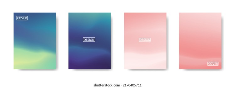 Conjunto de fondo abstracto con un hermoso color de gradación, fondo colorido para el fondo del cartel del volante del afiche.banner vertical.cool fondo del fluido ilustración vectorial