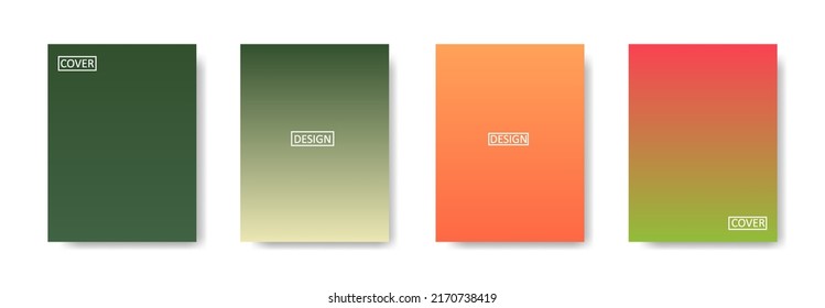 Set of abstract background with beautiful gradation color, colorful background for poster flyer banner backdrop.vertical banner.cool fluid background vector illustration