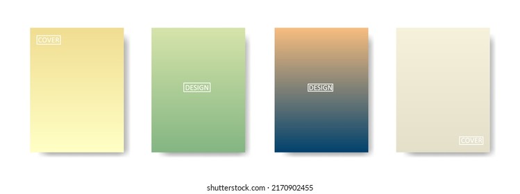 Set of abstract background with beautiful gradation color, colorful background for poster flyer banner backdrop.vertical banner.cool fluid background vector illustration