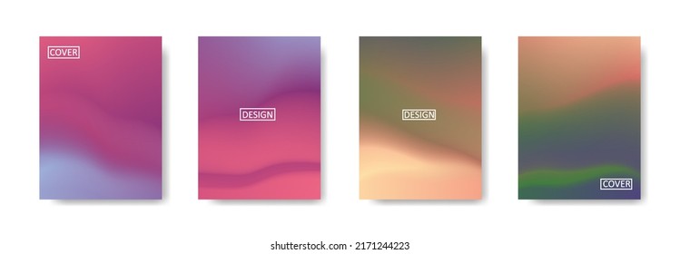 Conjunto de fondo abstracto con un hermoso color de gradación, fondo colorido para el fondo del cartel del volante del afiche.banner vertical.cool fondo del fluido ilustración vectorial