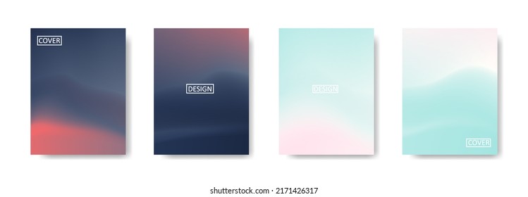 Set of abstract background with beautiful gradation color, colorful background for poster flyer banner backdrop.vertical banner.cool fluid background vector illustration