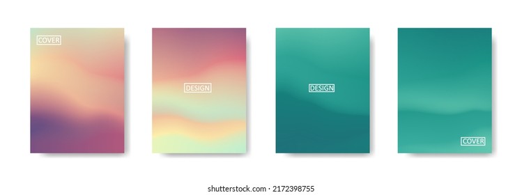 Set of abstract background with beautiful gradation color, colorful background for poster flyer banner backdrop.vertical banner.cool fluid background vector illustration
