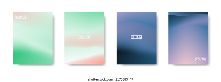 Conjunto de fondo abstracto con un hermoso color de gradación, fondo colorido para el fondo del cartel del volante del afiche.banner vertical.cool fondo del fluido ilustración vectorial