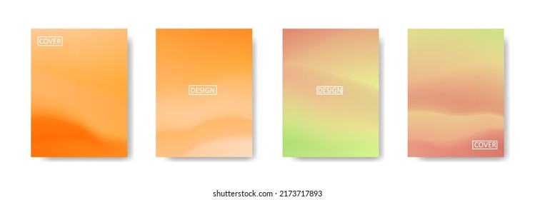 Set of abstract background with beautiful gradation color, colorful background for poster flyer banner backdrop.vertical banner.cool fluid background vector illustration