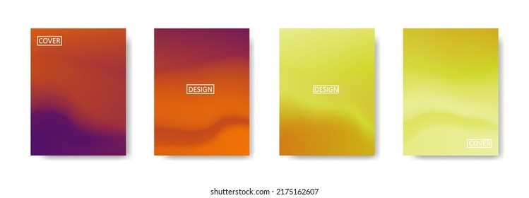 Set of abstract background with beautiful gradation color, colorful background for poster flyer banner backdrop.vertical banner.cool fluid background vector illustration