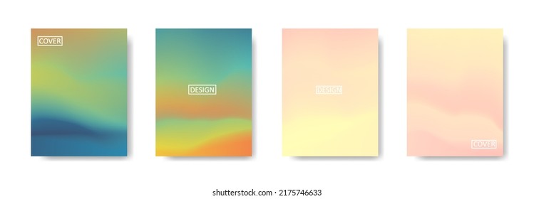 Conjunto de fondo abstracto con un hermoso color de gradación, fondo colorido para el fondo del cartel del volante del afiche.banner vertical.cool fondo del fluido ilustración vectorial