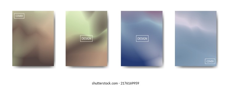 set of abstract background with beautiful gradation color, colorful background for poster flyer banner backdrop.vertical banner.cool fluid background vector illustration