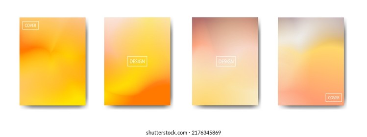 set of abstract background with beautiful gradation color, colorful background for poster flyer banner backdrop.vertical banner.cool fluid background vector illustration