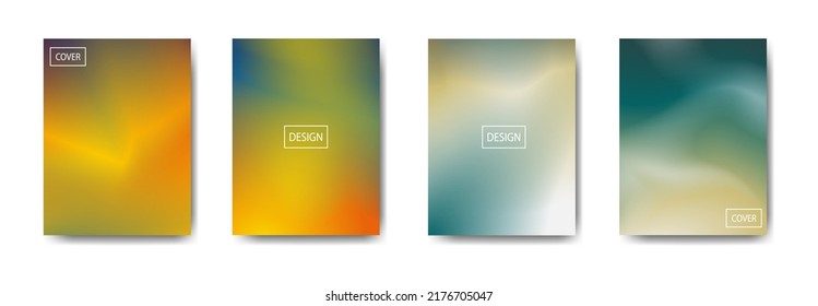 set of abstract background with beautiful gradation color, colorful background for poster flyer banner backdrop.vertical banner.cool fluid background vector illustration