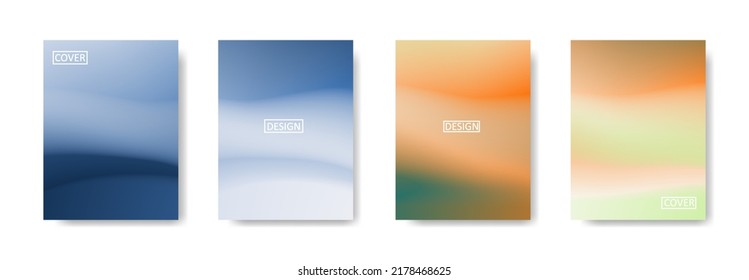 Set of abstract background with beautiful gradation color, colorful background for poster flyer banner backdrop.vertical banner.cool fluid background vector illustration