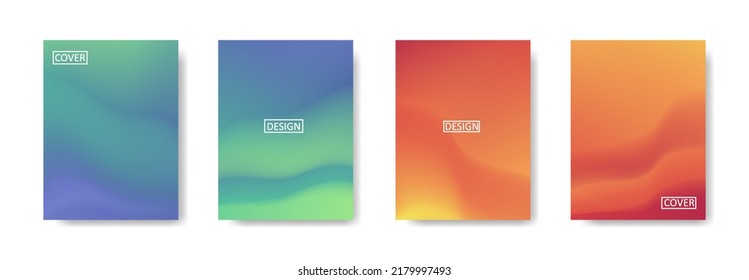Set of abstract background with beautiful gradation color, colorful background for poster flyer banner backdrop.vertical banner.cool fluid background vector illustration