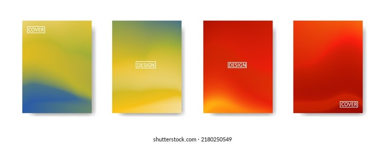 Set of abstract background with beautiful gradation color, colorful background for poster flyer banner backdrop.vertical banner.cool fluid background vector illustration