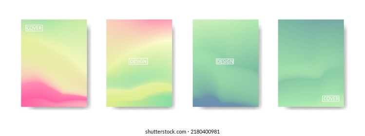 Set of abstract background with beautiful gradation color, colorful background for poster flyer banner backdrop.vertical banner.cool fluid background vector illustration