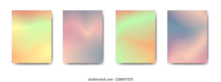 conjunto de fondo abstracto con bello color de gradación, fondo colorido para el fondo del cartel del volante del afiche.banner vertical.cool fondo del fluido ilustración vectorial