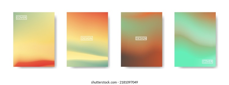 Conjunto de fondo abstracto con un hermoso color de gradación, fondo colorido para el fondo del cartel del volante del afiche.banner vertical.cool fondo del fluido ilustración vectorial