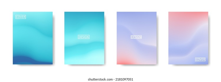 Set of abstract background with beautiful gradation color, colorful background for poster flyer banner backdrop.vertical banner.cool fluid background vector illustration