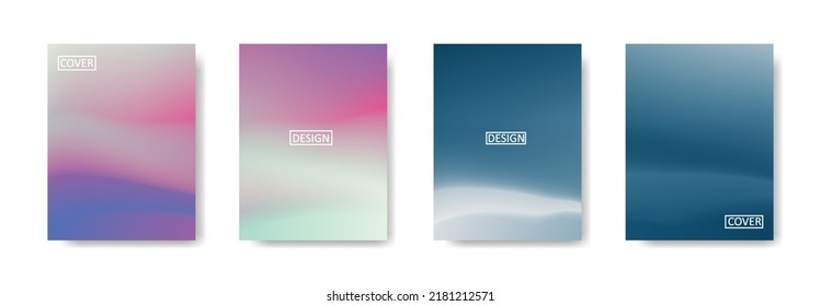 Set of abstract background with beautiful gradation color, colorful background for poster flyer banner backdrop.vertical banner.cool fluid background vector illustration