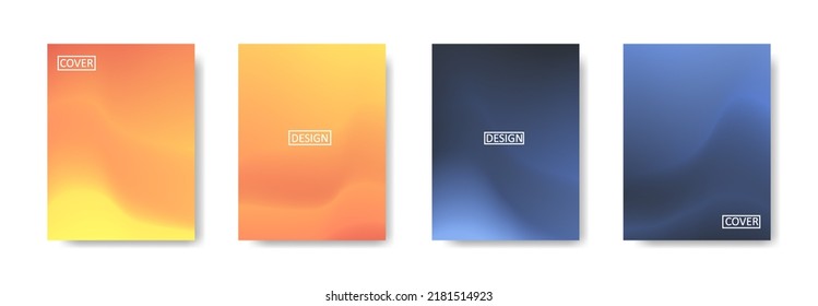 Set of abstract background with beautiful gradation color, colorful background for poster flyer banner backdrop.vertical banner.cool fluid background vector illustration