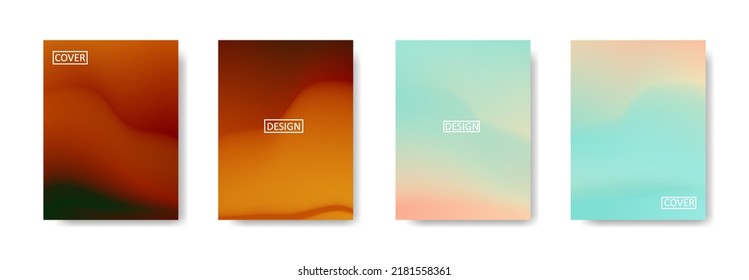 Conjunto de fondo abstracto con un hermoso color de gradación, fondo colorido para el fondo del cartel del volante del afiche.banner vertical.cool fondo del fluido ilustración vectorial